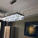 Axyaa Luxury Modern LED Crystal Chandelier in Chrome/Gold, Dinning Room Living Room Lighting