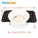 Axyaa Round LED Downlight Frame with MR16/GU10 Socket for Recessed Ceiling Spot Lighting