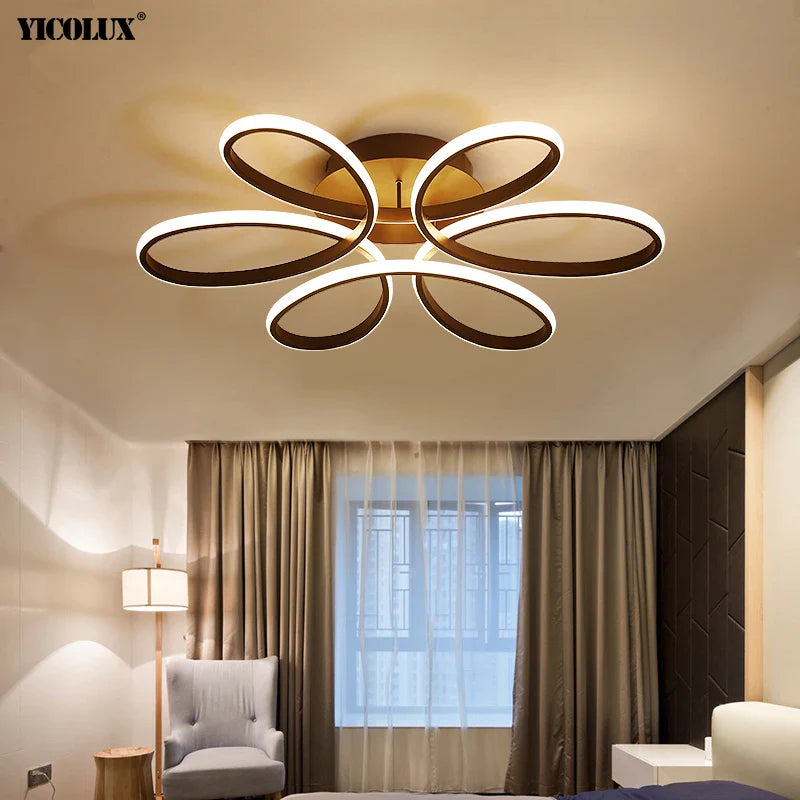 Axya LED Flower Chandelier with Remote Control for Living Room, Bedroom & Dining Room