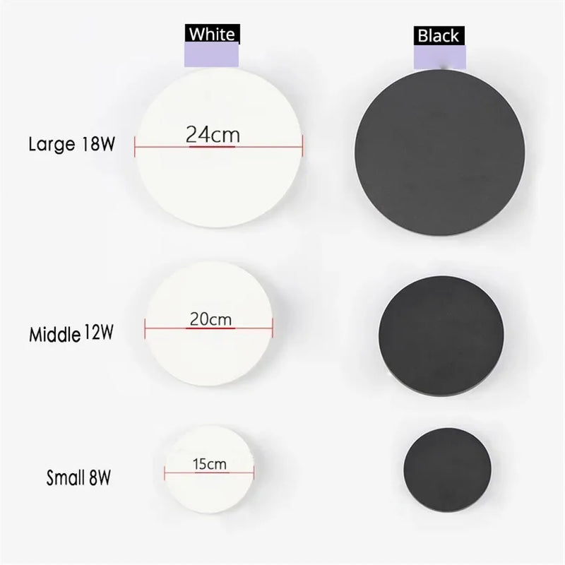 Axyaa Round & Square LED Wall Lamp for Home Decor and Lighting
