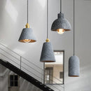 Axyaa Industrial Edison Pendant Lights for Bedroom Dinning Room Cafe - Cement Finish