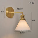 Nordic Brass Wall Lamp Small Copper Glass LED Wall Sconce – Axyaa
