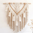 Axyaa Hand-Woven Macrame Wall Hanging - Bohemian Craft Decor, 55x65cm