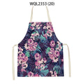 Axyaa Tropical Floral Kitchen Apron for Cooking, Baking, Cleaning - 47x38cm
