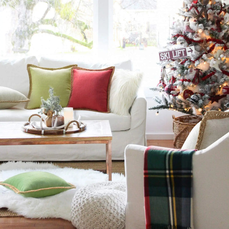 Nordic Linen Cushion Covers 45x45 for Sofa Living Room Bed - Axyaa