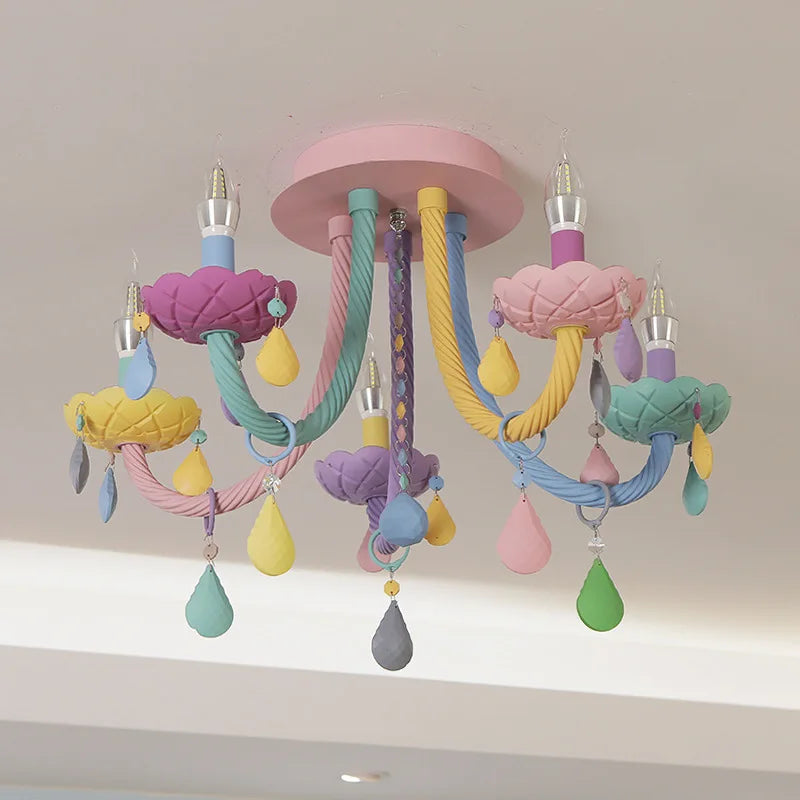 Axyaa Crystal LED Princess Bedroom Ceiling Lamp