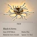 Axyaa Modern LED Chandelier - White/Black - Living Room Bedroom Fixtures