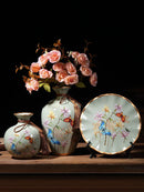 Axyaa European Ceramic Vase Set for Living Room Flower Arrangement
