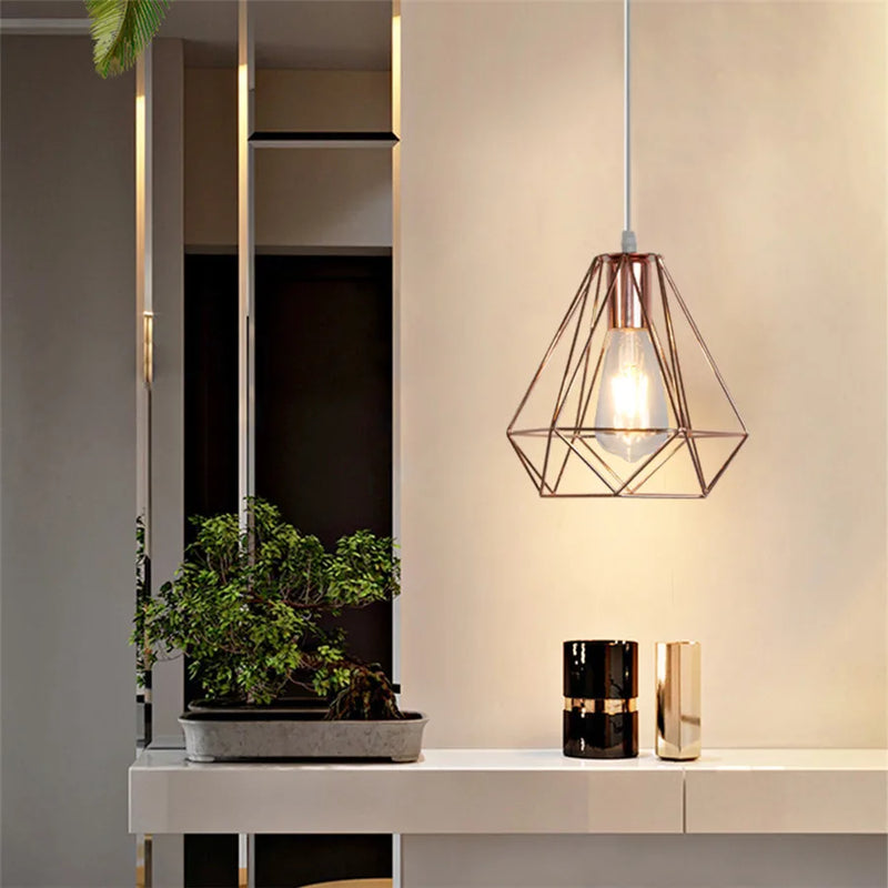 Axyaa Rose Gold LED Pendant Light for Kitchen Living Room