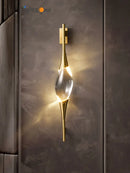 Axya Copper Crystal Wall Lamp Modern Minimalist Hotel Decor Bedroom Light
