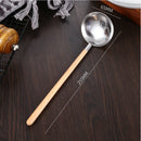 Axyaa Stainless Steel Cooking Utensils Set with Wooden Handle
