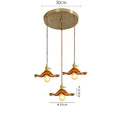 Axyaa Nordic Green Glass Pendant Light with Copper Knob Switch