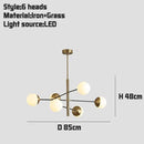 Axyaa Glass Magic Bean Chandelier - Nordic Light Luxury, Modern Design for Living and Dining Areas