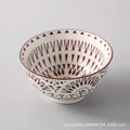 Axyaa Wind Ceramic Salad Bowl Set - Stylish Threaded Rice Bowls for Home