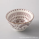 Axyaa Wind Ceramic Salad Bowl Set - Stylish Threaded Rice Bowls for Home