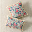 Axyaa Floral Cushion Cover with Tassels - Home Decor for Living Room, Bedroom, Chair