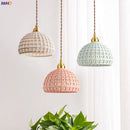 Axyaa Nordic Ceramic Pendant Lamp Modern Japanese Style Copper Hanging Light