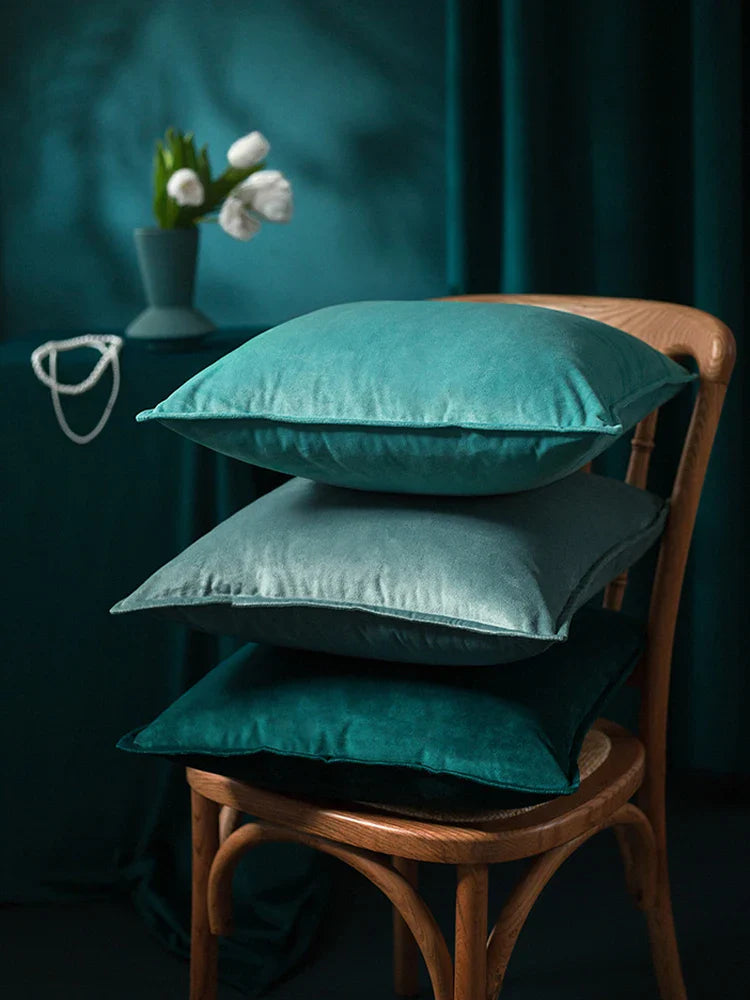 Velvet Cushion Cover 30x50cm for Sofa Décor by Axyaa