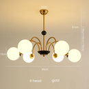 Axyaa Glass Ball Chandelier - Luxury Nordic Design for Living Room Lighting