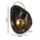Axyaa Nest White Black Texture LED Wall Lamp