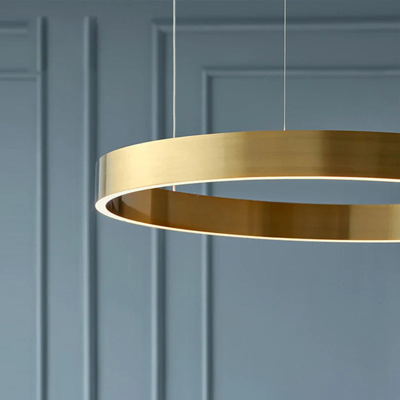 Axyaa Round LED Chandelier: Stylish Lighting for Home, Restaurant, or Bar