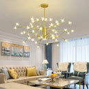 Axyaa Glass Ball Chandelier Fission Gold, Italian Design for Living Dining Bedroom