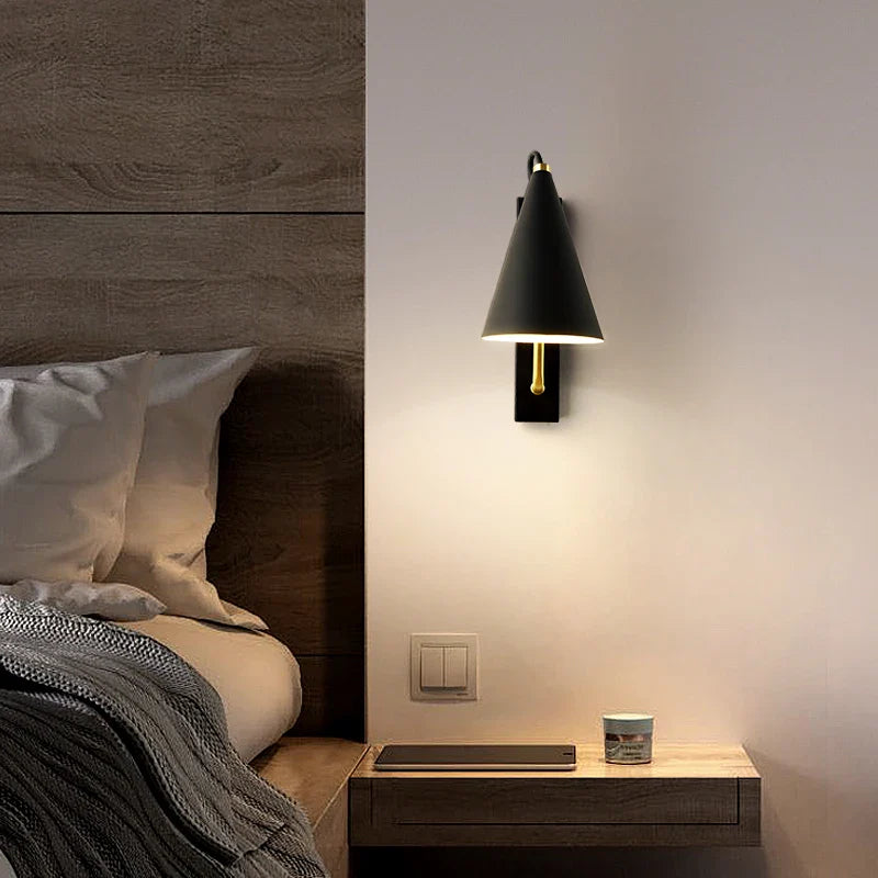 Axyaa Designer LED Wall Sconces, Modern Bedroom Bedside Wall Lights E27 Lighting