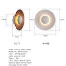 Axyaa Modern 5W LED Metal Wall Lamp for Indoor Decoration in Hotel Restaurant Bedroom