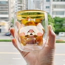 Axyaa Shiba Double Wall Mug, Cute Dog Cup, Heat Insulation, Creative Drinkware