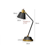 Axyaa Black Metal LED Table Lamp - Nordic Design, Reading Room Decor