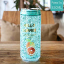 Axyaa Kawaii Fashion Cans Summer Ice Cup Plastic Water Bottle with Lid