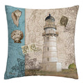 Axyaa Sea Lighthouse Shells Plush Pillowcase - Home Decoration Sofa Cushion Cover