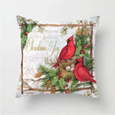 Axyaa Red Truck Christmas Tree Pattern Cushion Cover Home Decor 45X45CM
