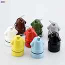 Axyaa Waterproof E27 Ceramic Socket Lamp Holder with Hook - 110-220V