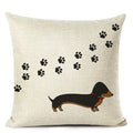 Colourful Bull Terrier & Dachshund 3D Cushion Cover for Home Sofa by Axyaa