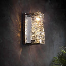 Axyaa Gold Crystal Wall Sconce LED Lamp for Living Room & Bedroom Lighting