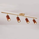 Nodic Walnut LED Track Spotlight for Modern Living Room and Clothing Store by Axyaa