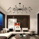 Axyaa Large Black Chandelier for Living Room Foyer Hotel, Post Modern Industrial Lighting