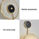 Axyaa Marble Gold Bronze Circular Wall Lamp for Villa & Hotel Decor, 5W LED.