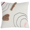 Axyaa Abstract Line Colors Handmade Tufted Cushion Cover 45x45cm