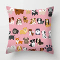 Axyaa Dog Print Cushion Cover 45X45CM Home Sofa Decor Pillow Case