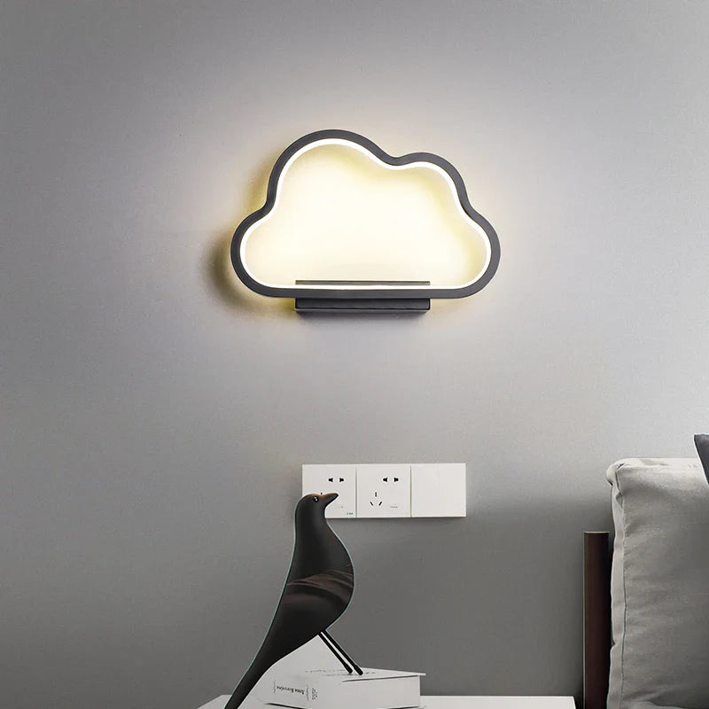 Axya Clouds Wall Lamp: Modern Nordic Children's Room Sconce