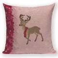 Christmas Cartoon Santa Claus Deer Pillows Covers Merry Christmas Gifts for The New Year by Axyaa