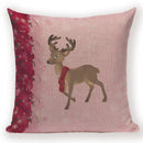 Christmas Cartoon Santa Claus Deer Pillows Covers Merry Christmas Gifts for The New Year by Axyaa