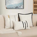 Axyaa Black Stripe Jaquard Cushion Cover for Home Decoration, 45x45cm/30x50cm