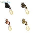 Axyaa Vintage Bronze Black Gold Wall Lantern Lights Retro Edison Wall Lamps
