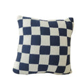 Axyaa Checkered Flocking Cushion Cover for Home Decoration