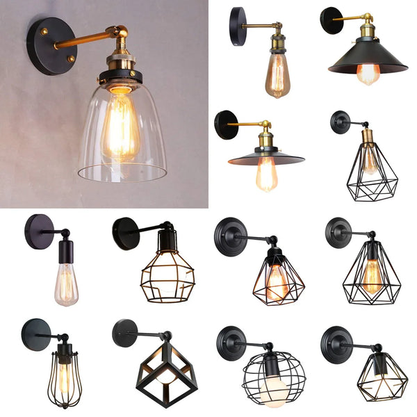 Axya Industrial Cage Wall Light Modern LED Sconce Lamp E27 Fixture