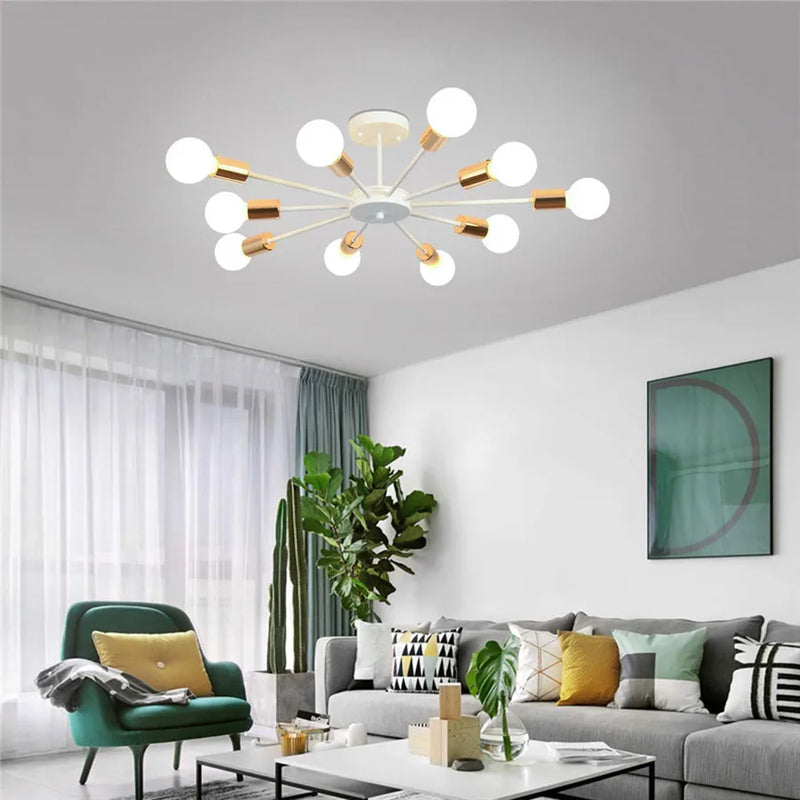 Axyaa Metal Art Industrial Living Room Ceiling Chandelier