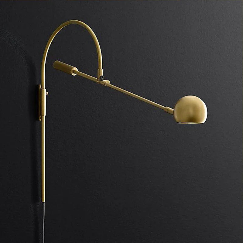 Axyaa Rotatable G9 Wall Sconce Black/Gold Bedside Lamp
